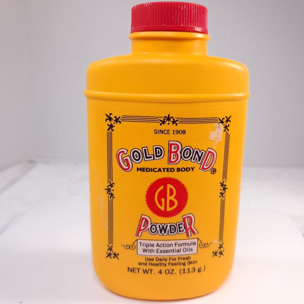 Gold Bond Medicated Body Powder Original Strength 4 oz WITH Talc‎ yellow bottle